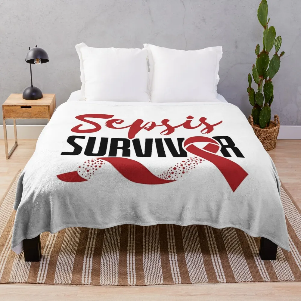 

Sepsis Survivor Awareness Month Throw Blanket for sofa Bed Fashionable Blankets