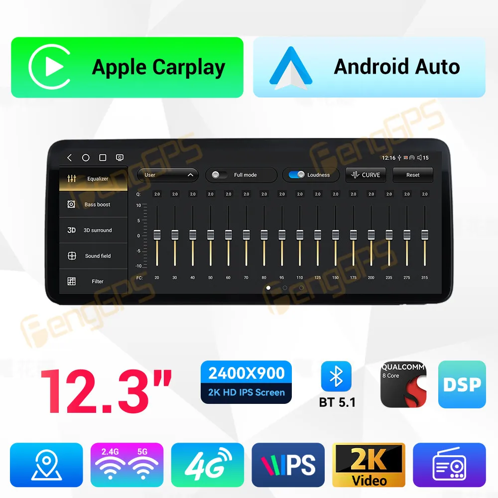 

Android 13 Car DVD Player 12.3 Inch GPS Navigation For Toyota Camry 2021-2023 Car Radio Player Auto Video Stereo Head Unit