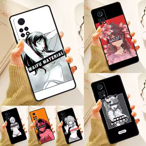 Waifu Material Anime Girl Case For Samsung Galaxy S24 Plus S23 S20 S21FE Lite S22 Ultra Note 20 S8 S9 S10 Phone Coque