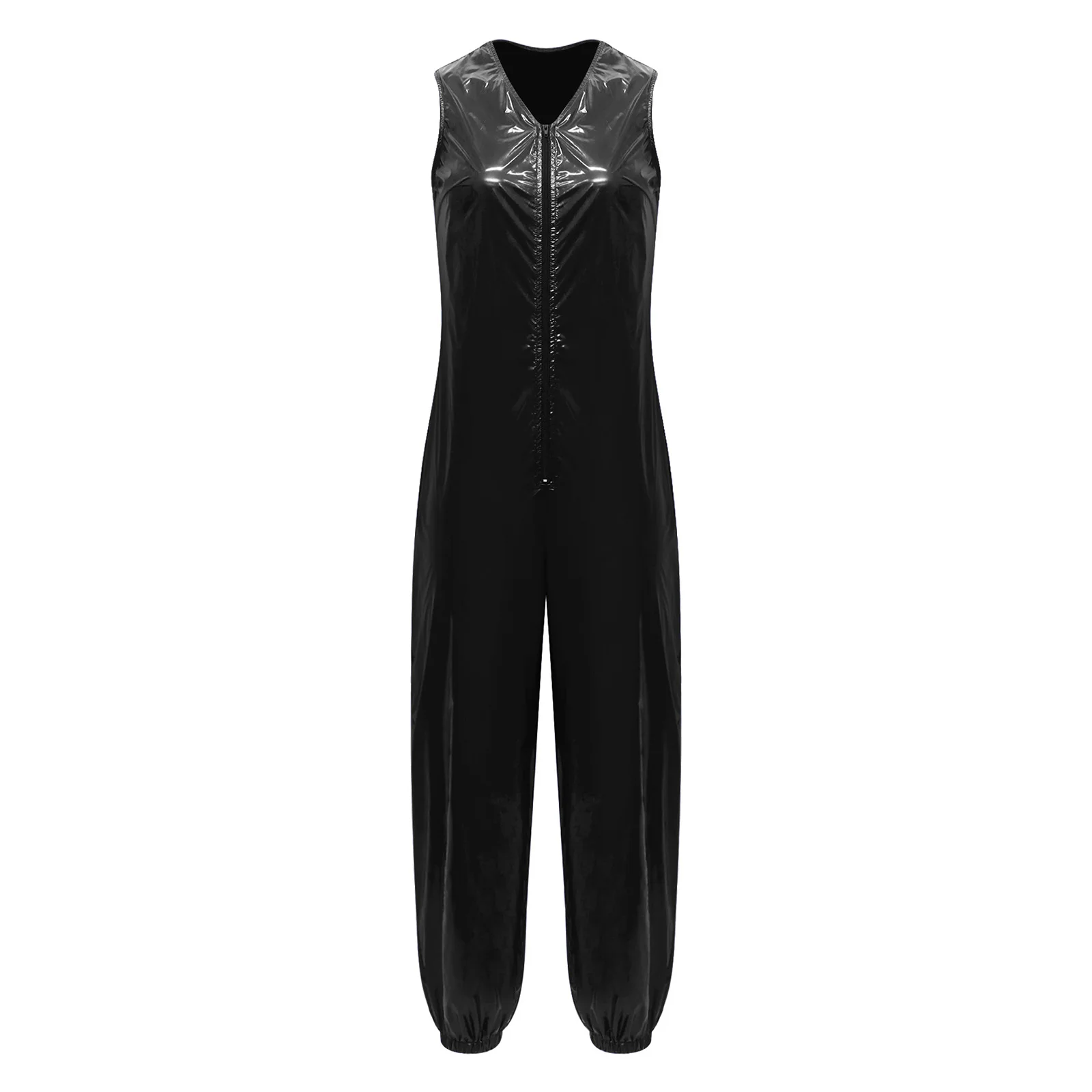 Unisex Erwachsenen Wasserdichter Windelüberzug Ärmelloser Reißverschluss-Bodysuit Elastische Beinöffnung Einteiliger Overall Anpassbarer Jumpsuit