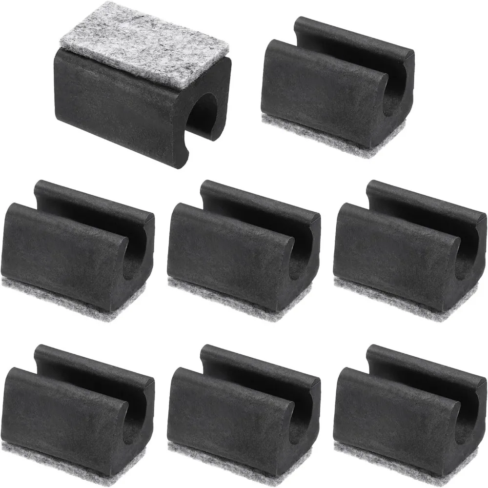 8pcs NEW with Felt Pad Chair Leg Cover Slide Smoothly No Noise Chair Leg Tips Caps No Scratches Floor Glides Office