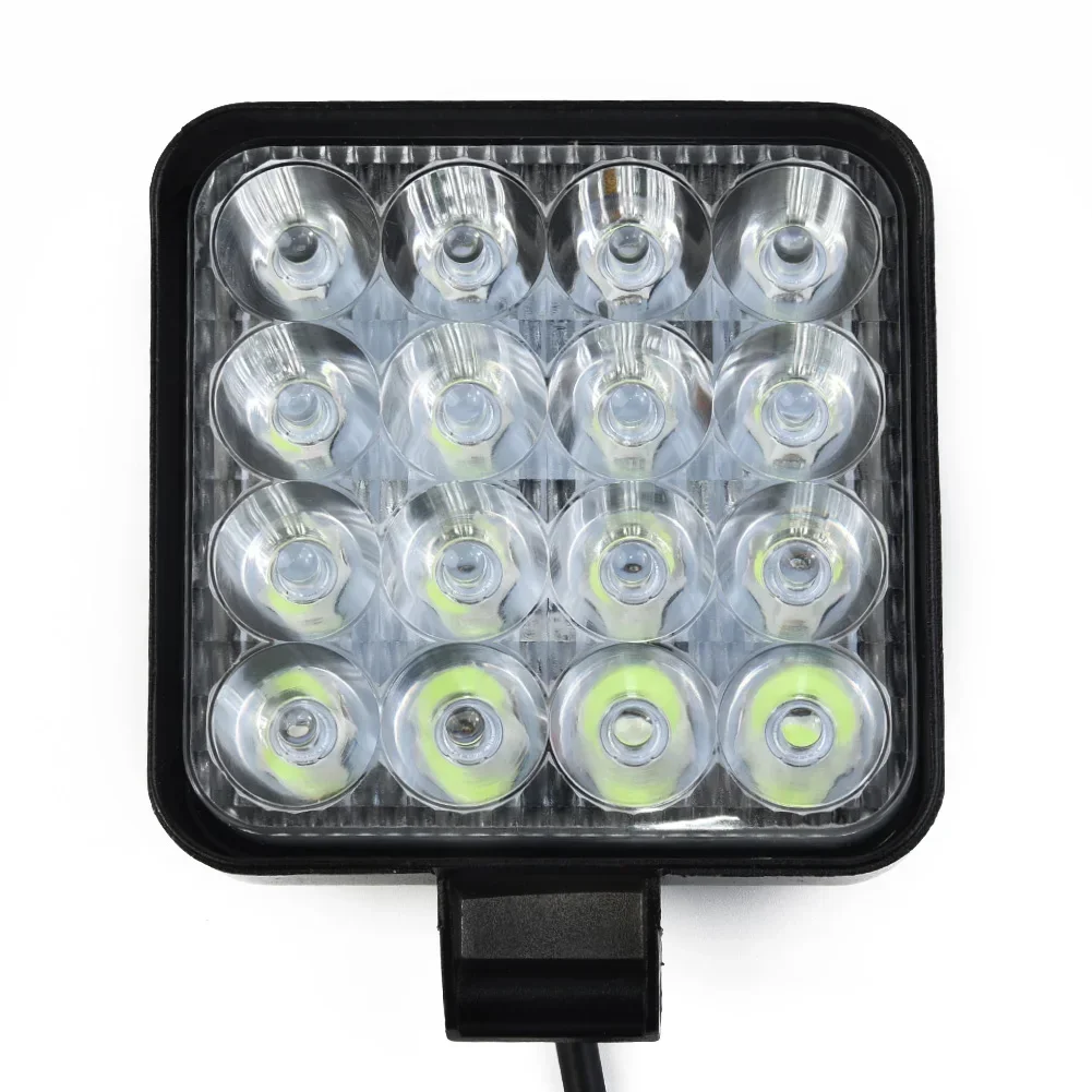 1PC Car Work Light Floodlight Strip 48W 16-LED Work Light Bar Floodlight Car ATV Off-road Driving Fog Lamp 12V/24V Accessories
