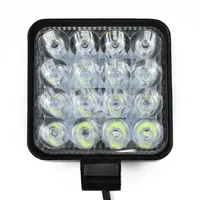 1PC Car Work Light Floodlight Strip 48W 16-LED Work Light Bar Floodlight Car ATV Off-road Driving Fog Lamp 12V/24V Accessories