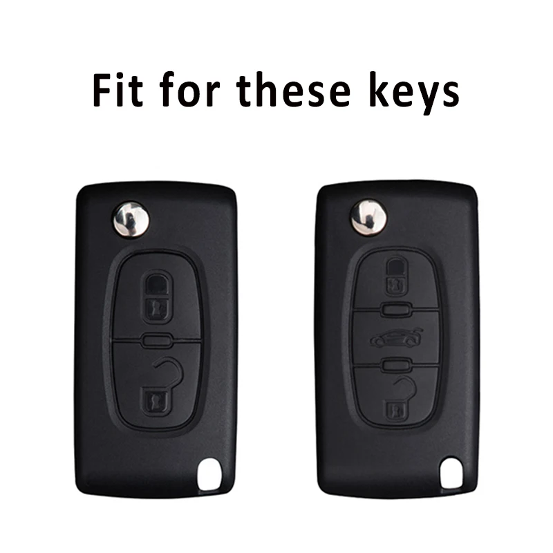 For Peugeot 308 207 307 3008 5008 Fob for Citroen C2 C3 C4 C8 2/3 Buttons TPU Car Key Case Cover Holder Shell Fob Accessories