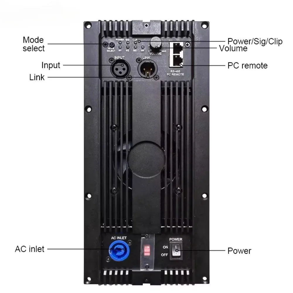 650w Amplifier Module Class D for Active Speaker 1 in 2 Out High Quality