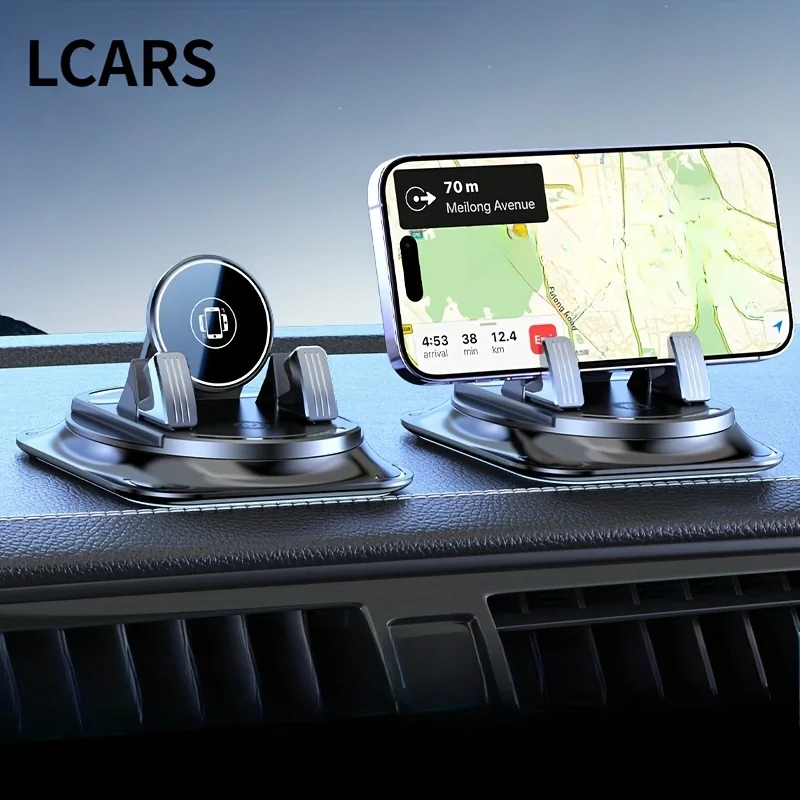 Lcars New Car Phone Holder with 360-Degree Rotation Adjustment, Suitable for Car Dashboard Use, Ideal for Navigation and Entertainment