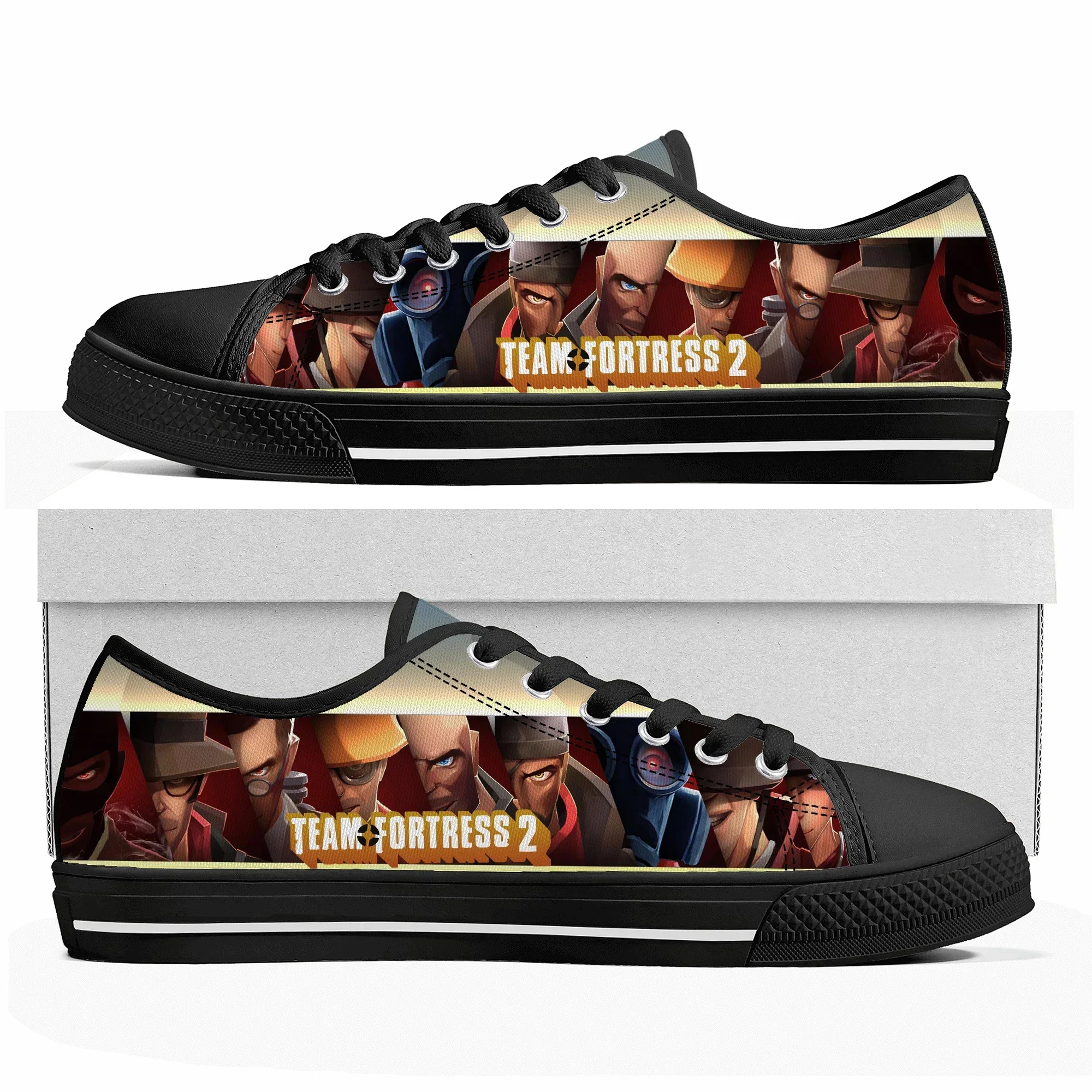 

Team Fortress 2 Low Top Sneakers Cartoon Game Womens Mens Teenager Shoes Casual Fashion Tailor Made Canvas Sneaker