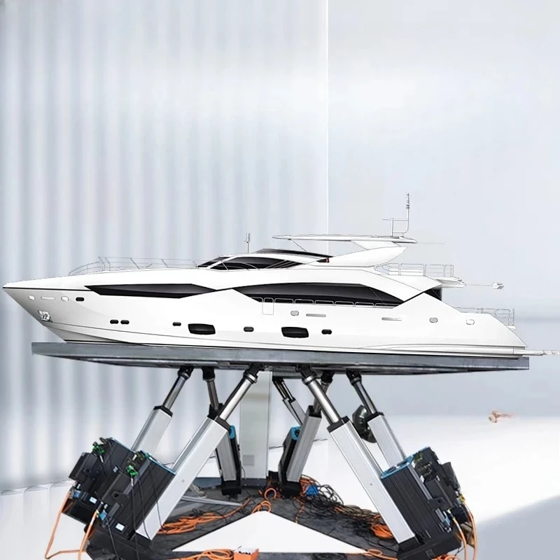 Plate-forme de vol de bateau simulée à Six degrés de liberté, cinéma dynamique de conduite simulé à six axes