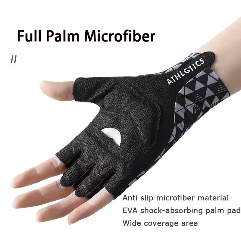 الدمبل رفع الأثقال التدريب نصف اصبع قفازات للجنسين الصيف مرونة عالية الحرير الجليد في الهواء الطلق ركوب الدراجات التخييم قفازات