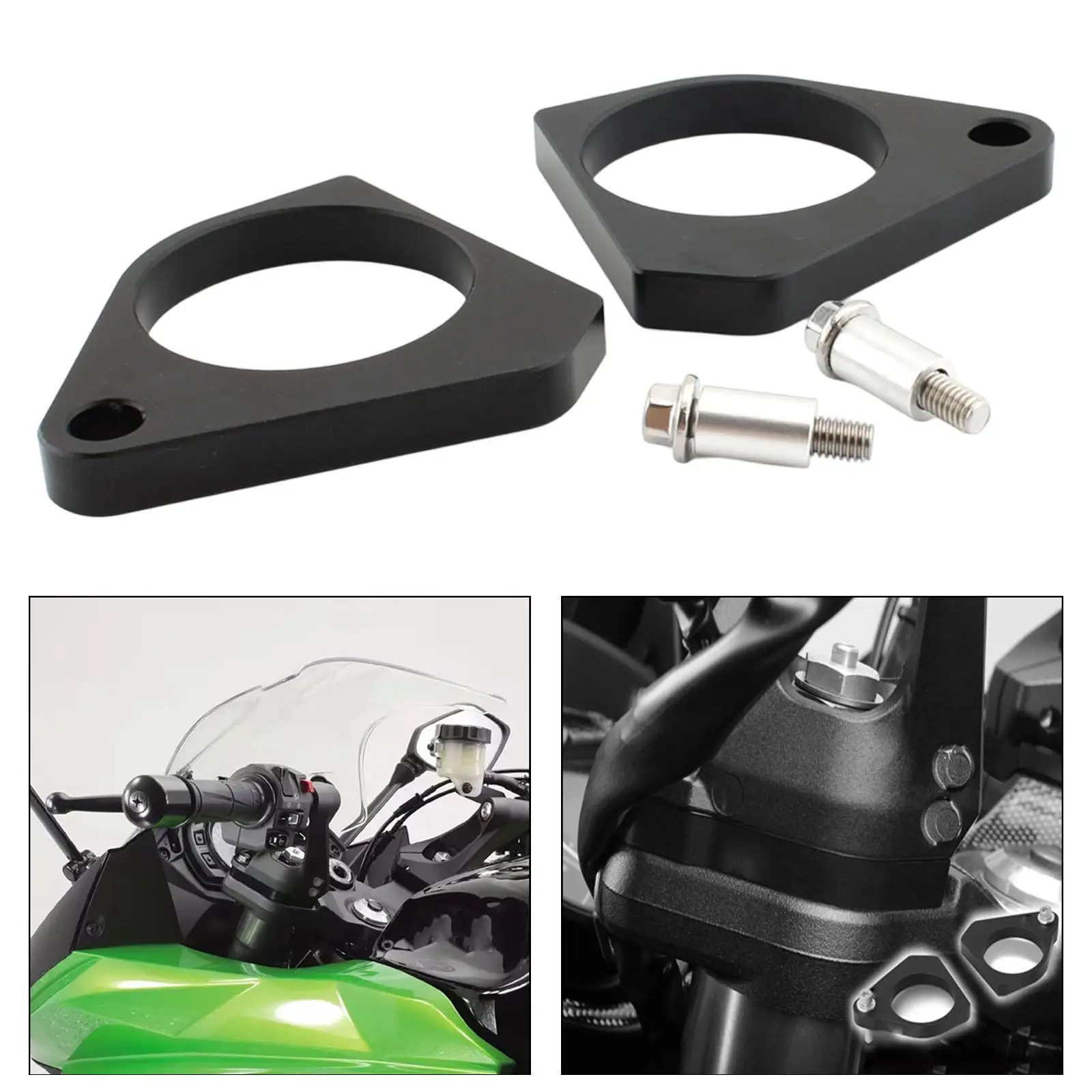 

Motorcycle Handlebar Risers Sturdy Handle Bar Mount Clamp for Kawasaki