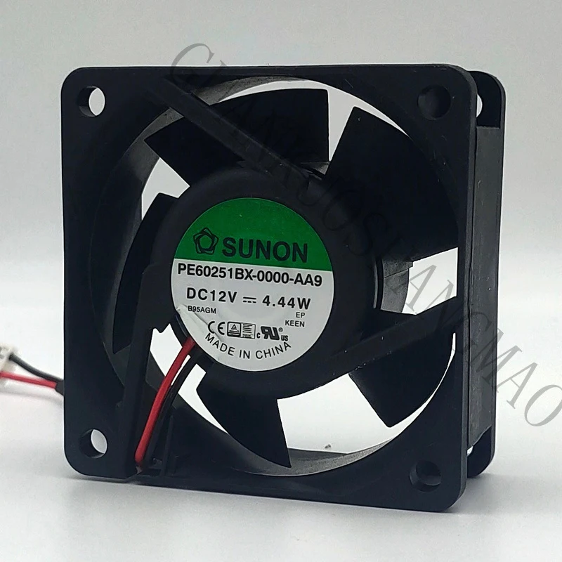 

HJY 1 piece SUNON fan PE60251BX-0000-AA9 DC12V 4.44W 6025 6cm 2-wire high air volume