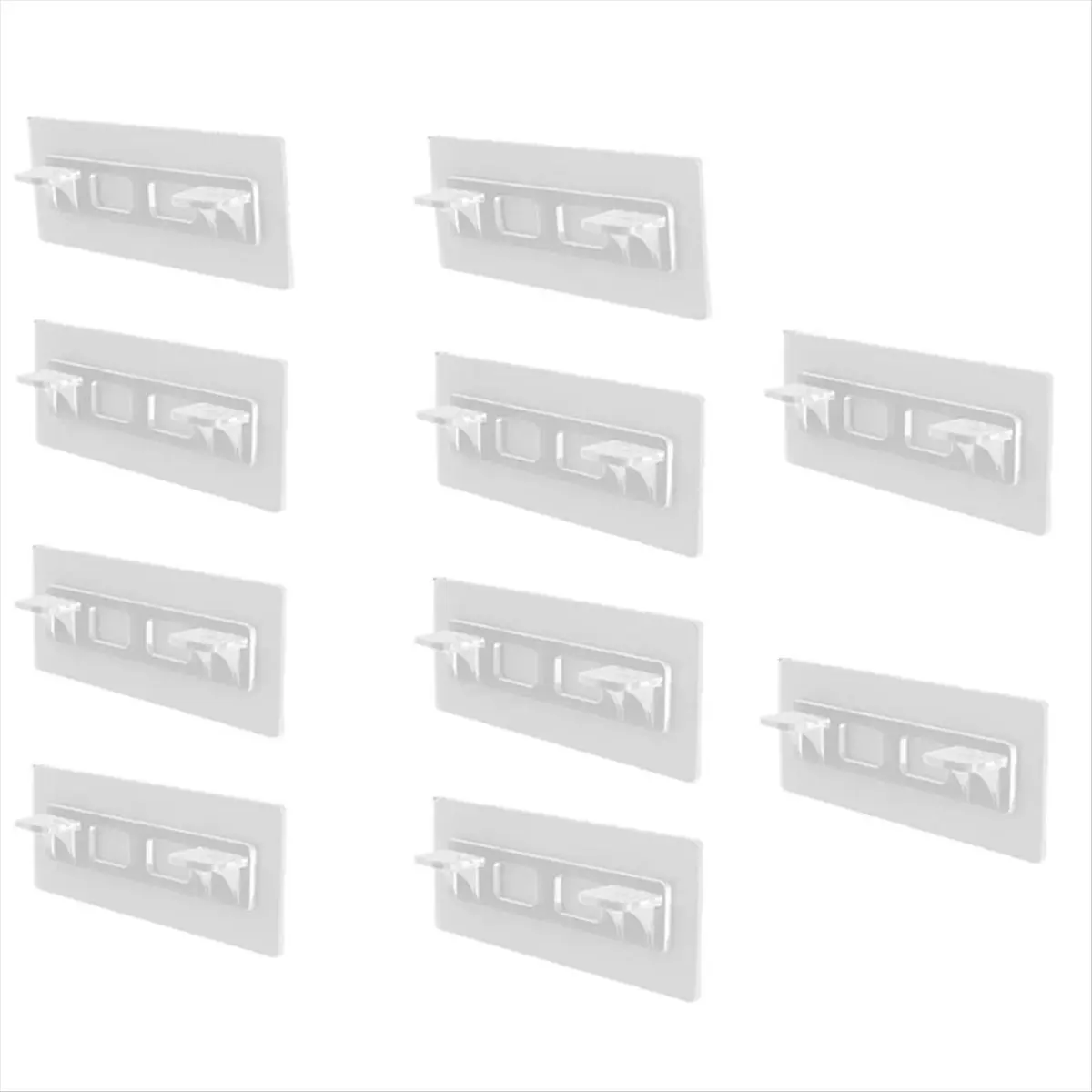 ABDD HOT  20PCS Shelf Support Adhesive Pegs Closet Partition Bracket for Kitchen Bedroom Cabinet Support Clips Wall Hanger Stick