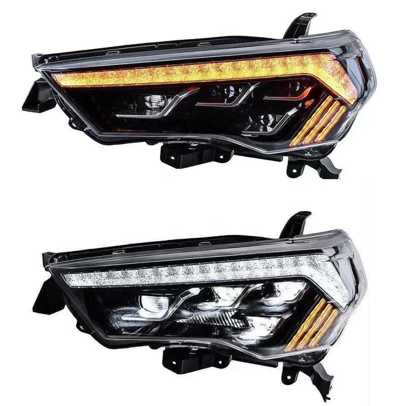 

KLT New Design Auto Parts Black Housing with Dynamtic turning light Car LED Head For 4Runner Heads 2014-2020