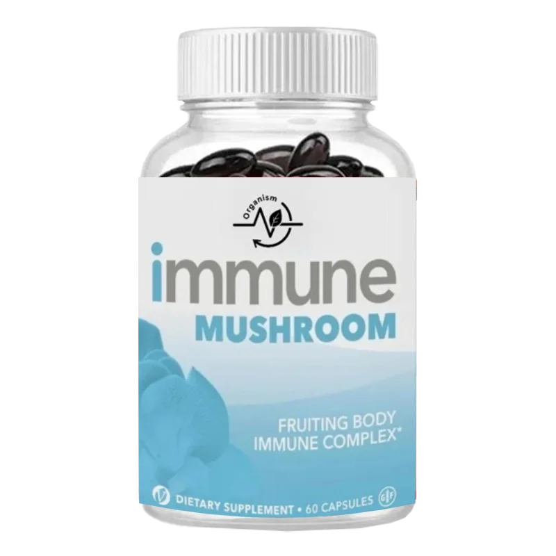 

Имунные грибы - Фруктовый комплекс иммунитета тела из семи разных грибов, питательные добавки со следами - 60 капсул
