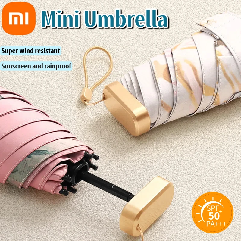 

Xiaomi Mini Foldable Umbrella Outdoor Convinient UV Protection Portable Pocket Sun Rain Dual Use Lightweight Travel Umbrella