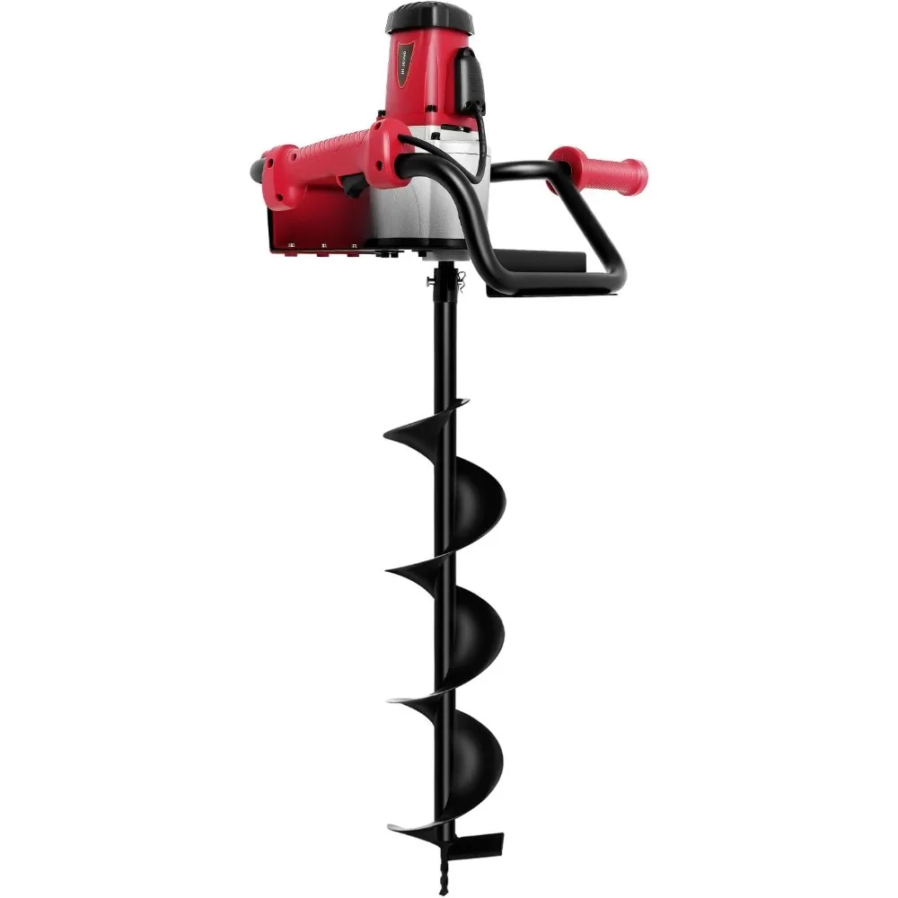 

Electric Post Hole Digger, 1500W Earth Auger Drill Digging Tools with 4/6Drill Bits & Extension Rod, Fence Post Hole Dig
