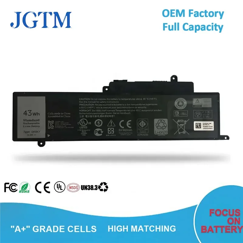 GK5KY 43Wh Rechargeable lithium ion laptop Battery 04K8YH 92NCT 092NCT 4K8YH P20T for Dell I-nspiron 13 7347 13 7352 3147 3000