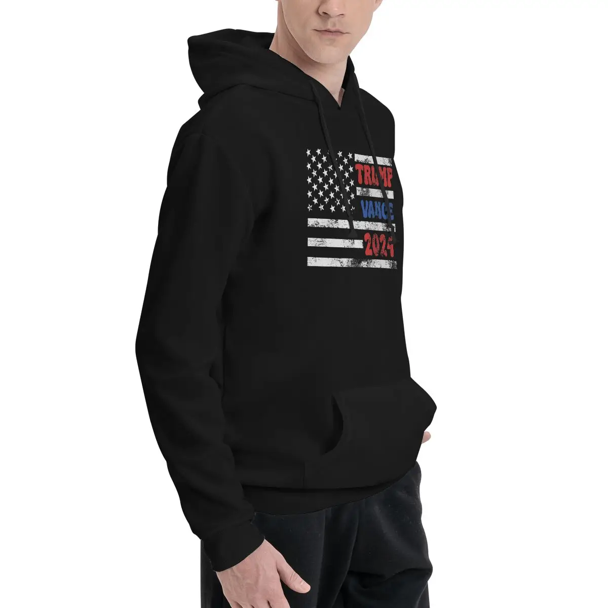 Trump Vance 2024 Election MMGA Hoodie For Men Women Pullover Long Sleeve Sweatshirts Drawstring Hooded Shirt with Kanga Pocket