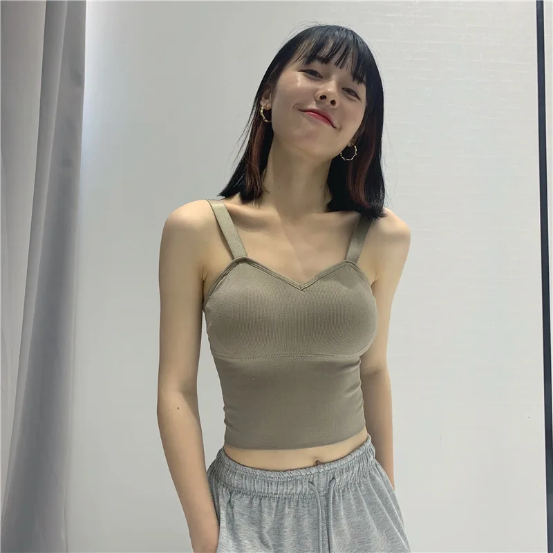 Summer Back Wrap Bra Wide Shoulder Strap Vest, No Steel Ring Bra Small Chest, Large Gathering for External Wear Underwear