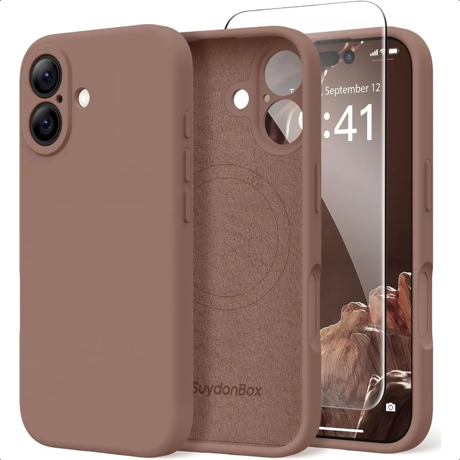 

Magnetic for iPhone 17 Case Compatible with MagSafe [Full Camera Protection][Screen Protector] Silicone Shockproof Protective P