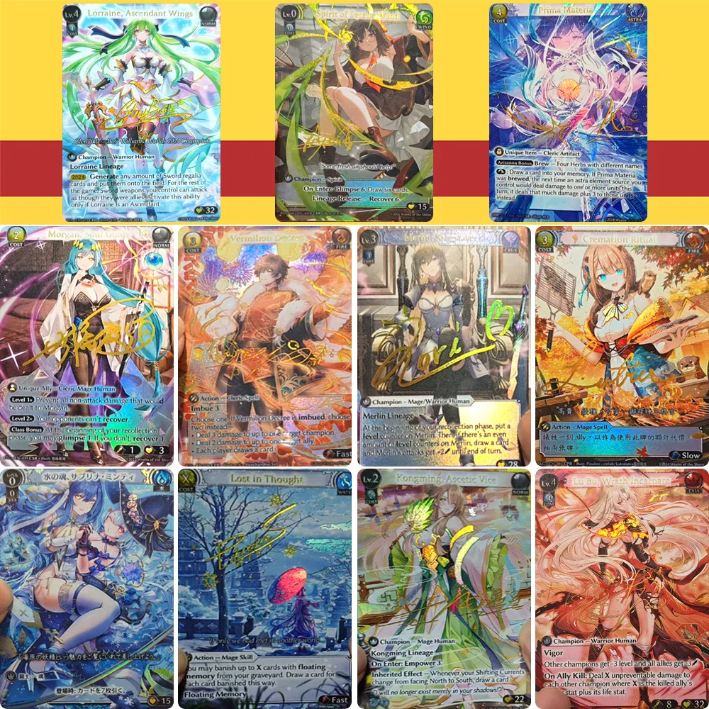 Grand Archive Anime characters Prima Materia Clarent, Reimagined Bronzing DIY Collection card Game toys Christmas birthday gift