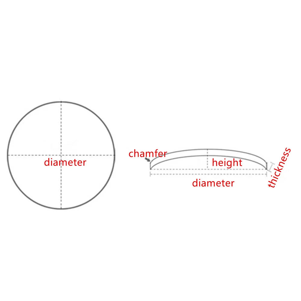 Double Domed Mineral Watch Glass 1.5mm Thickness Round Crystal 30mm-38mm Diameter Concave Glass Watch Accessories Repair Replace