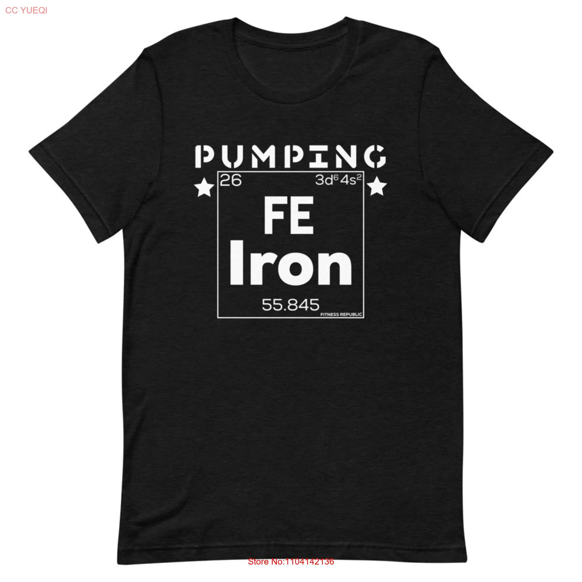 PUMPING IRON Athletic Fit T Shirt Fitness Republic long or short sleeves