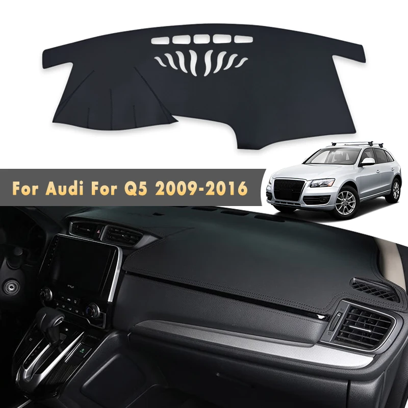 

Чехлы на приборную панель автомобиля для Audi Q5 2016 2015 2014 2013 2012 2011 2010 2009, коврики, солнцезащитный козырек, аксессуары для панели, водонепроницаемые