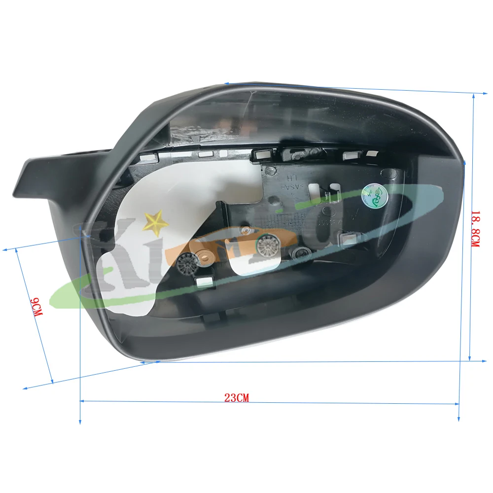 KIMBA Outer Rearview Mirror Lens Frame For Mitsubishi ASX 2013 2014 2015 -2018 Side Rear View Mirror Glass Lid Cover