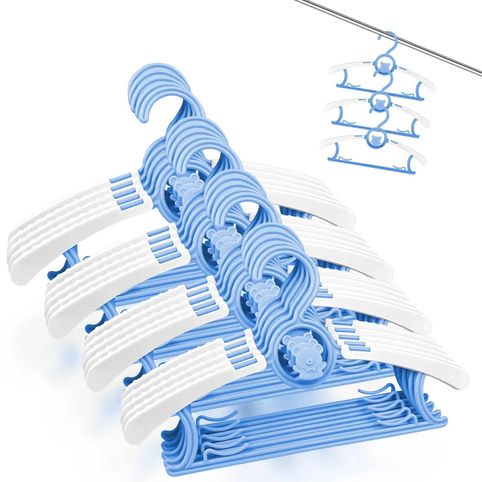 Non-slip Baby Clothes Hanger Adjustable Storage Hangers Plastic Multi-Functional Clothes Hanger, Clothing Store,Family