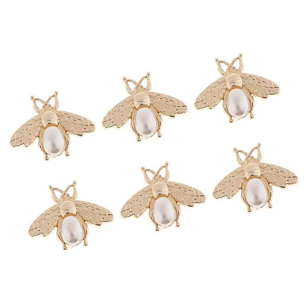 6X Metal Bee Shape Clasp Turn Lock Twist Lock for DIY Handbag Bag Purse Hardware Luggage Accessories, Gold Tone