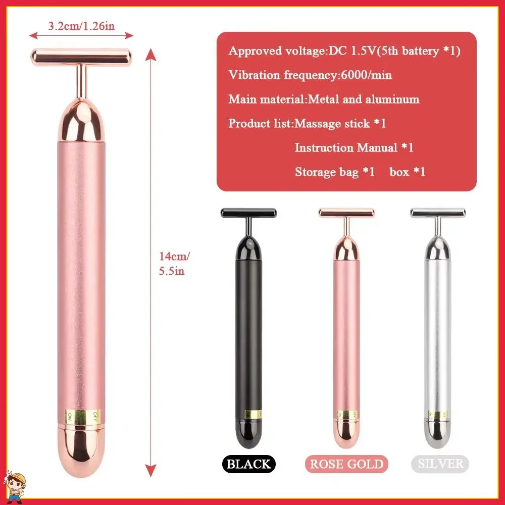 

T-shaped beauty stick, 24K facial massager,seven color energy vibration, body beauty care, massage facial tools, home operation