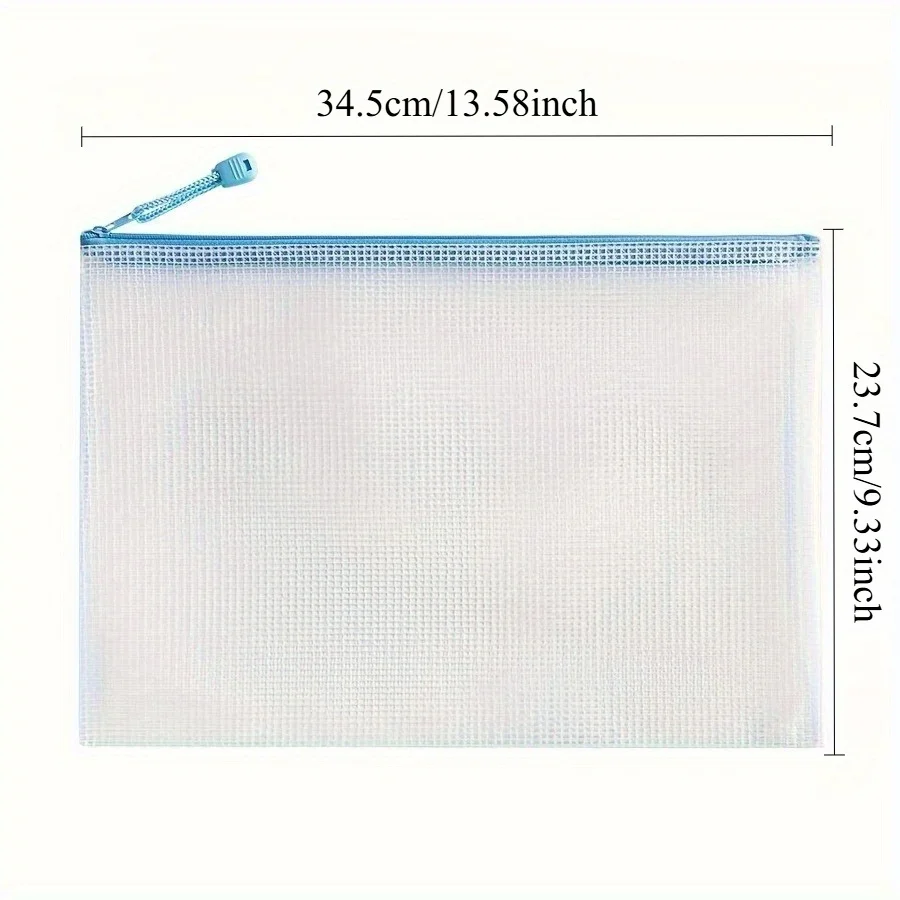 حقيبة مستندات بسحاب، أكياس تخزين شفافة للأوراق والكتب واللامتحانات، مثالية لتنظيم الفصول الدراسية واللوازم المكتبية والمدرسية