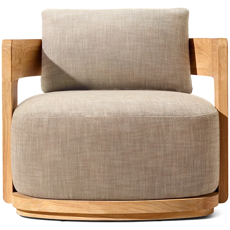 Outdoor Furniture Courtyard Villa Hotel Garden Open-air Solid Wood Sofa, Combination