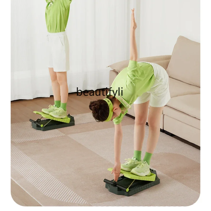 Laminate board sitting forward flexion training, material test, calf stretching oblique pedal