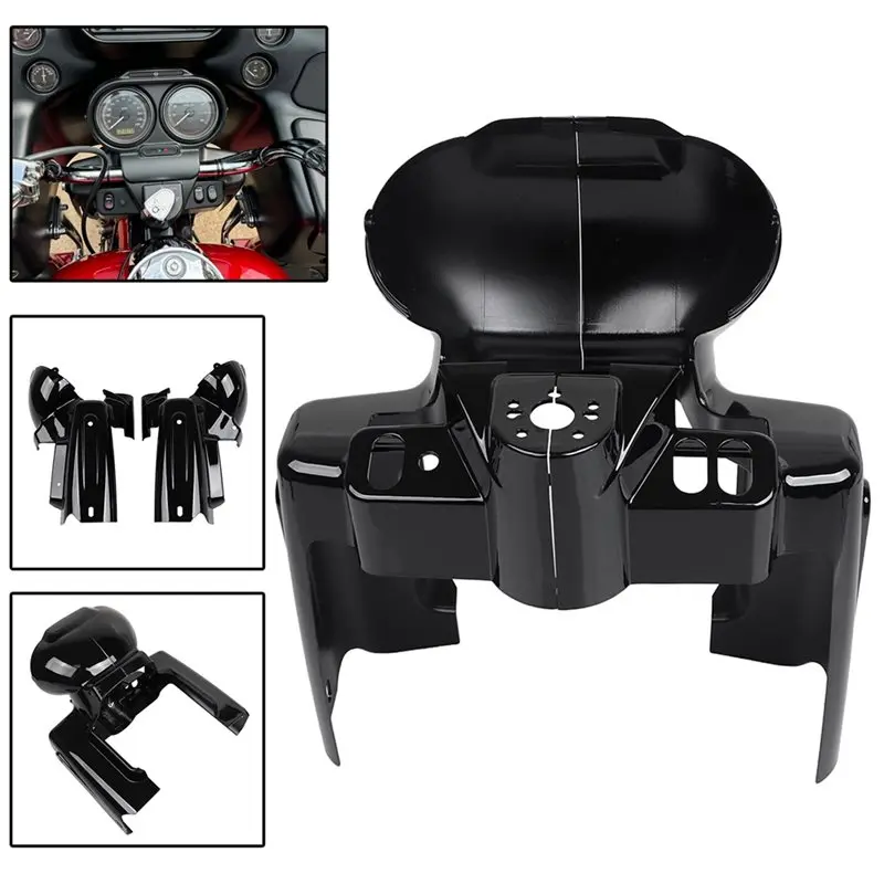 Motorcycle Front Gauge Housing Cover Kit For Road Glide For FLTR Custom FLTRX 1998- 2013 Gauge Nacelle Speedo Fairing
