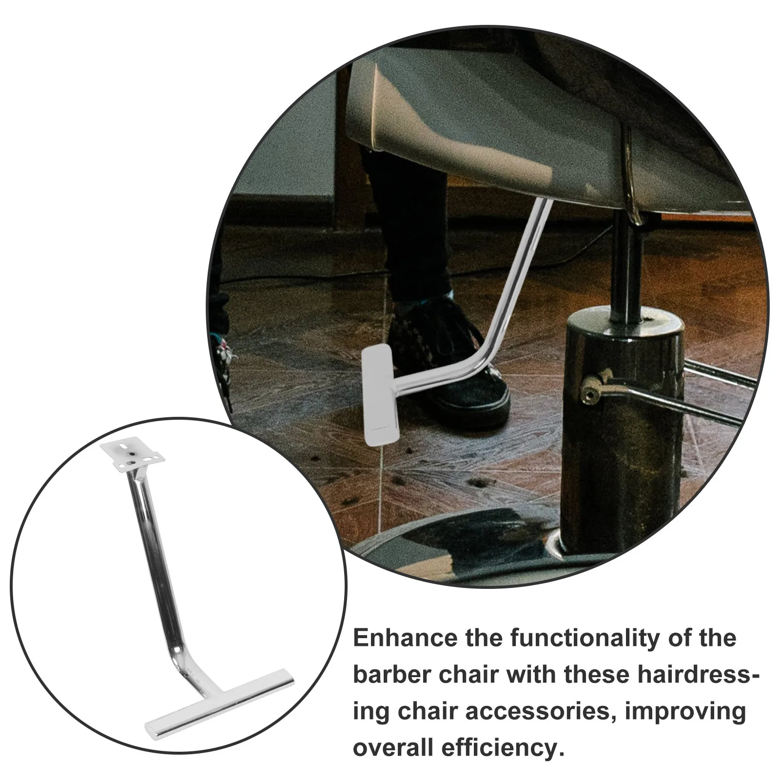 

Universal Salon Chair Footrest Replacement Sturdy Heavy Duty Leg Pad Elevating Footplate For Hairdresser Chairs Durable Iron