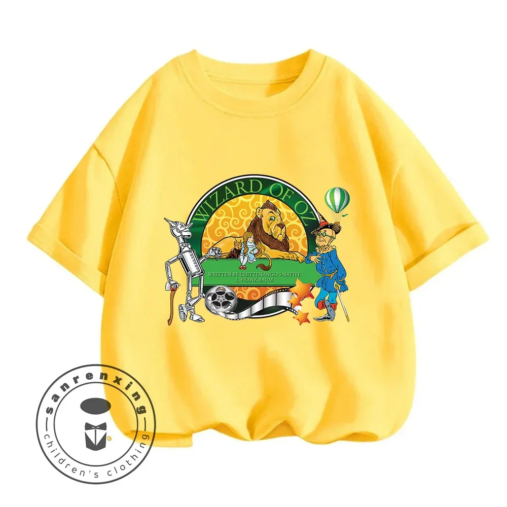 Journey Oz in Comfort t-shirt estive per bambini mago di Oz abbigliamento a tema disegni giocosi che li mantengono felici tutta l\'estate