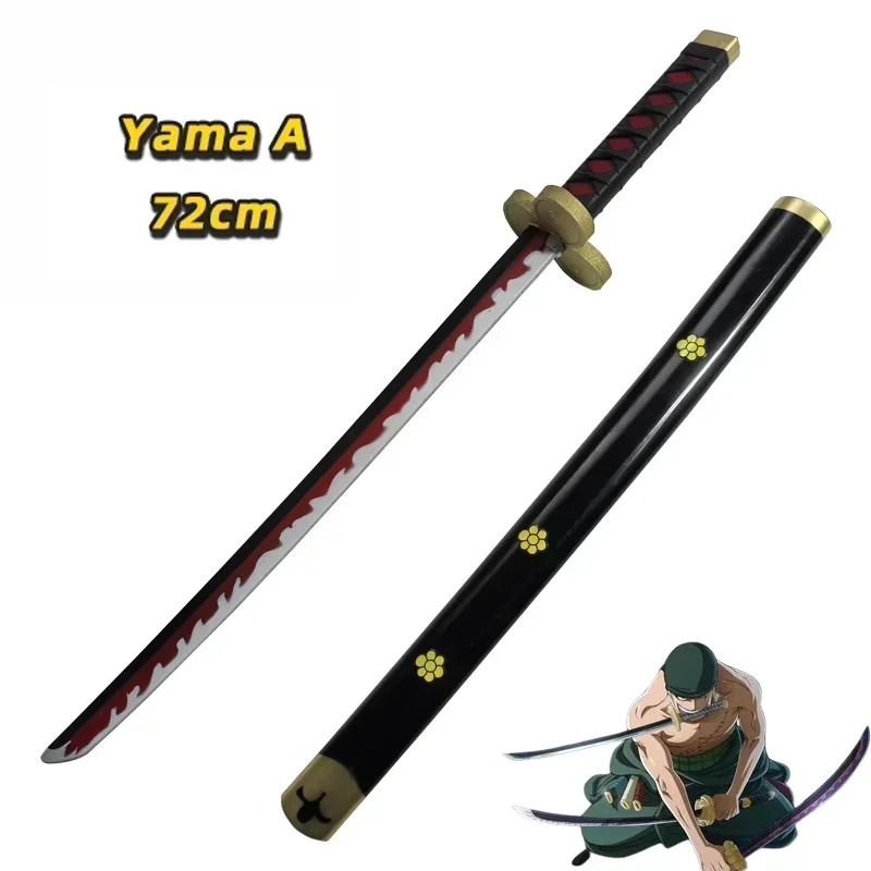 Anime 72cm Cosplay Roronoa Zoro Katana Sword PU Sandai Kitetsu Sword Aki Mizu Samurai Weapon Party boy Gifts Role Playing model