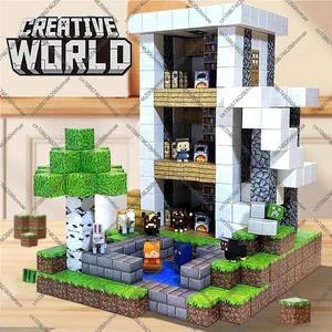 Bloques de construcción magnética Mina Mundial Magnet Cube para niña niña edad para niños 3+ Modelo de bricolaje Niños STEM Toy sensorial 12 mejores bloques de ventas para niños - №10