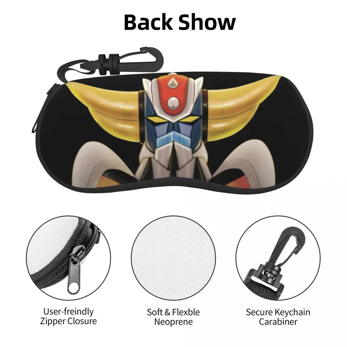 UFO Robot Grendizer Goldorak Sunglasses Soft Case Neoprene Zipper Mazinger Z Shell Eyeglass Case Protective Box For Glasses