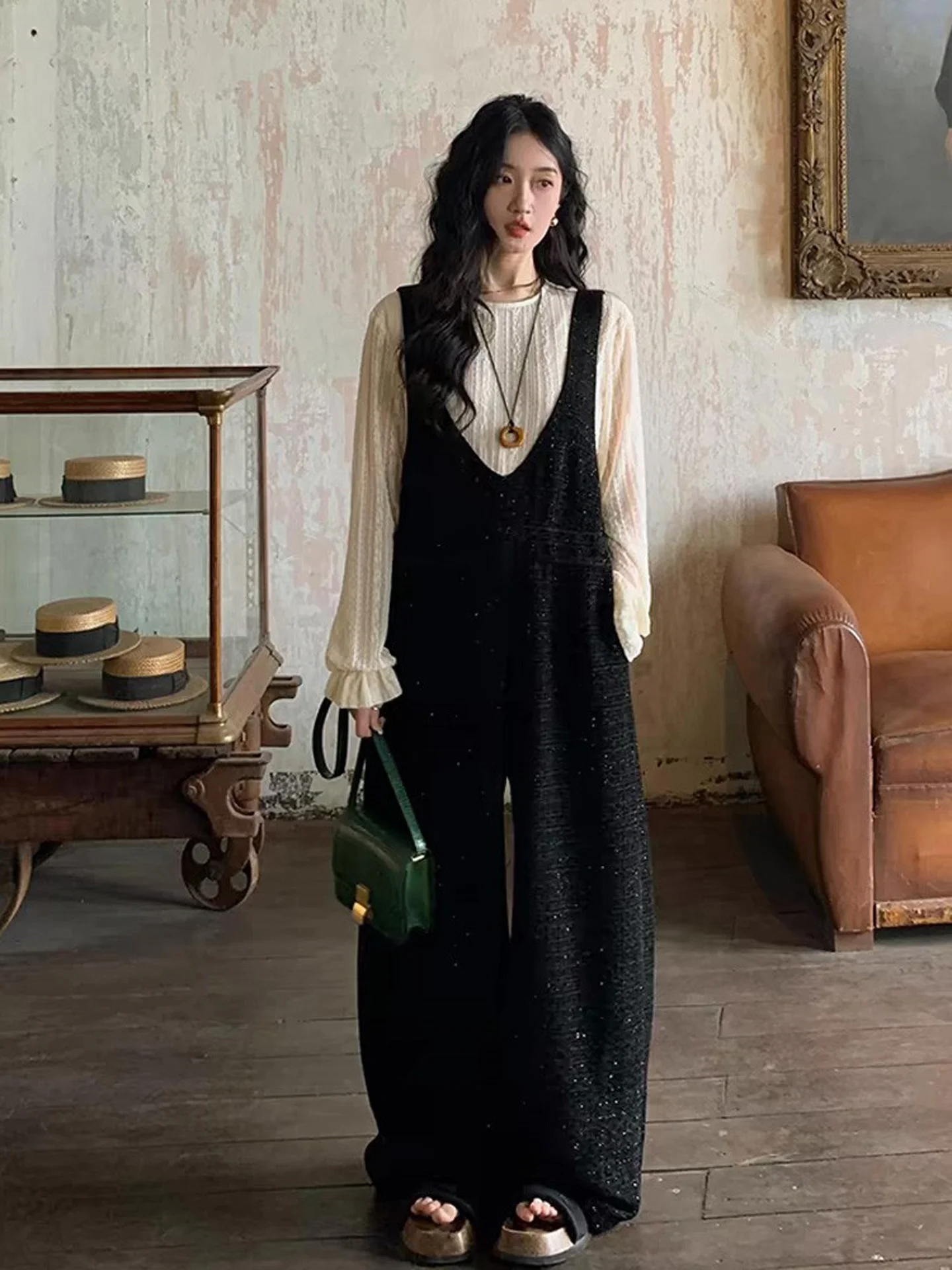 

Модные ретро-брюки карго для женщин: прямые, широкие, свободные, повседневные, осенне-зимние