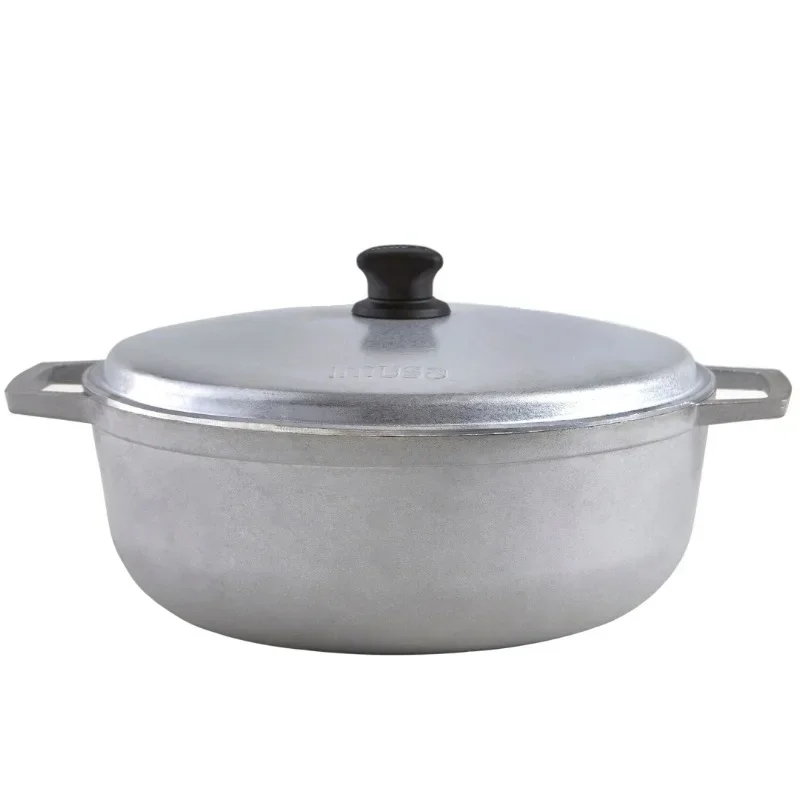 IMUSA Quart Traditional Colombian Cast Aluminum Dutch Lid Electric Skillet Cooking Appliances