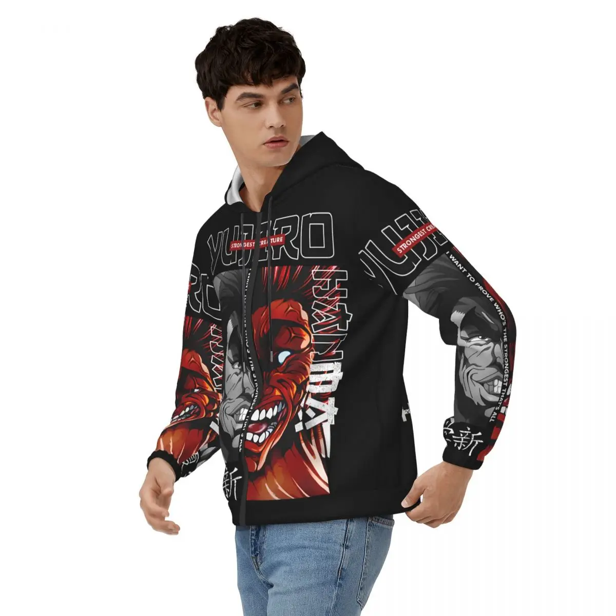 Awesome Men's Hoodie Baki Hanma Clothes  Casual Hoodies Printed