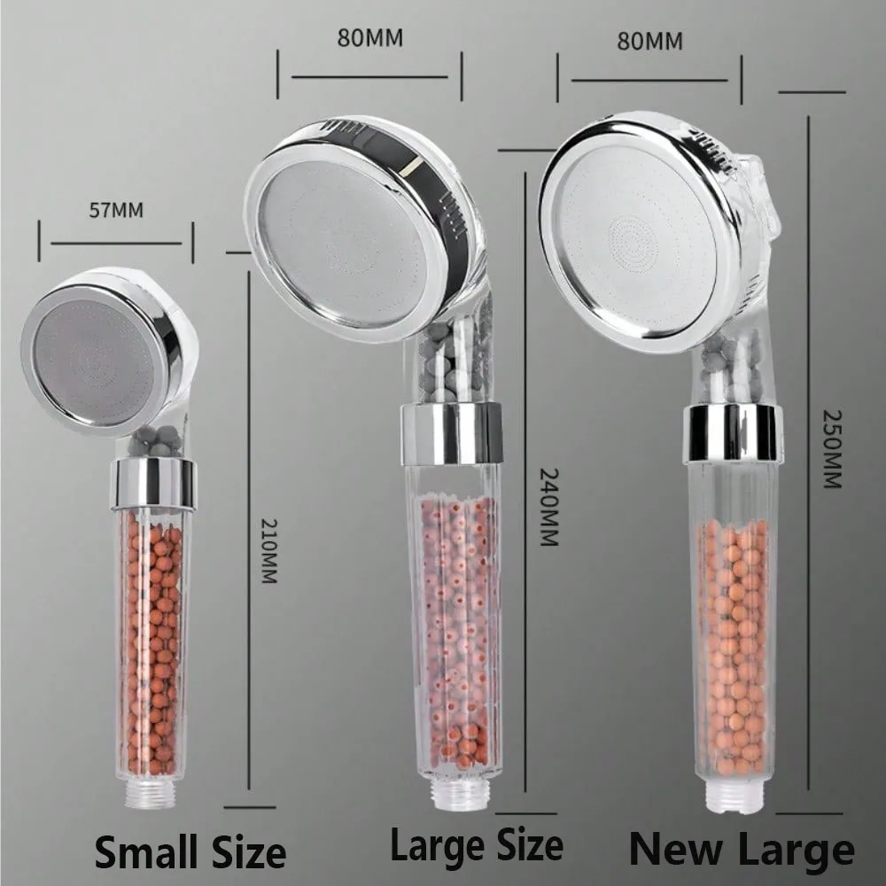 Transparent Filter Shower Head Mineral Stone Purification High Pressure Hand Shower Nozzle Household Bathroom Accessory image 4