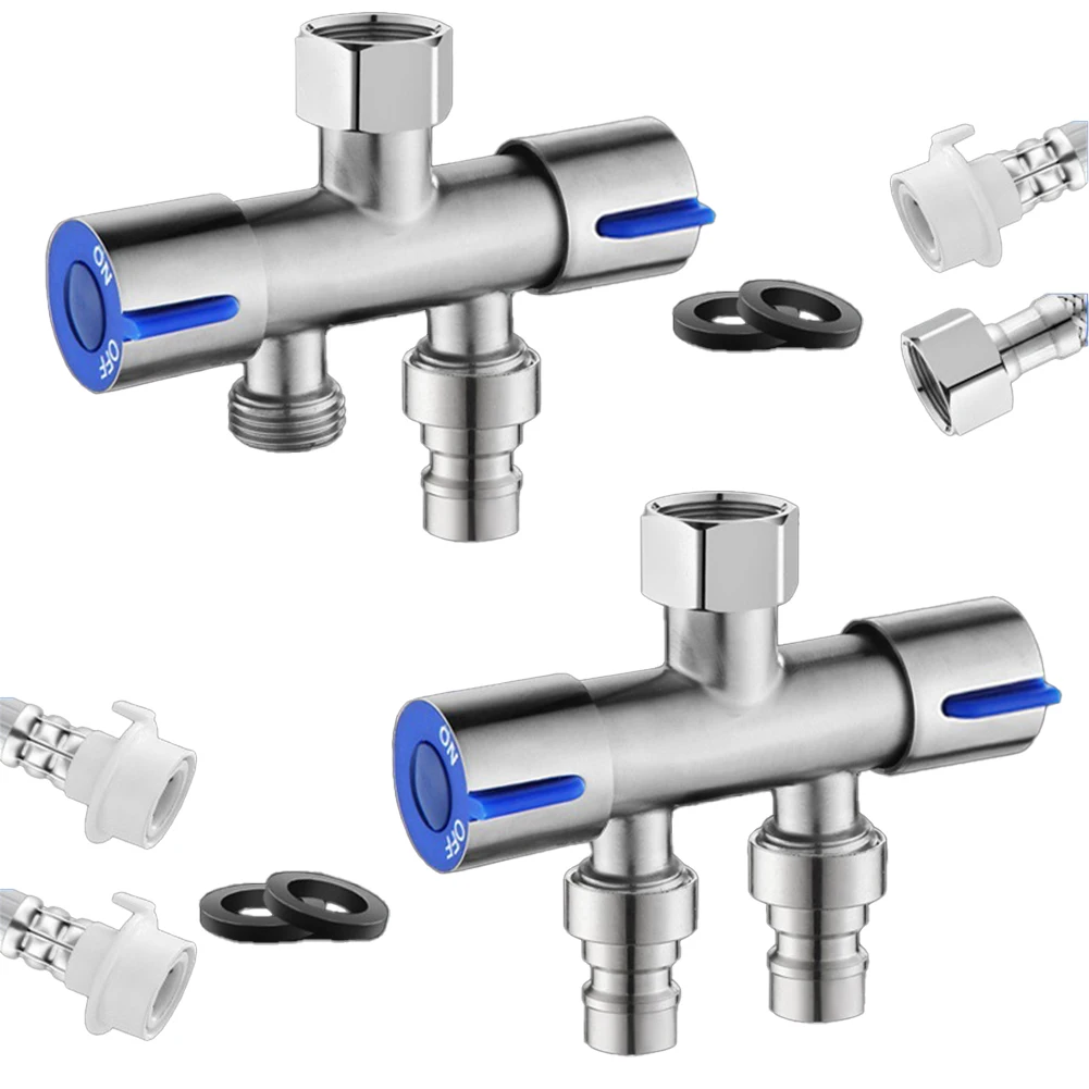 

AaСтиральная машина WaterDiverterValve Трехходовой смеситель с двойным управлением Угловой клапан Кухонные аксессуары для ванной комнаты