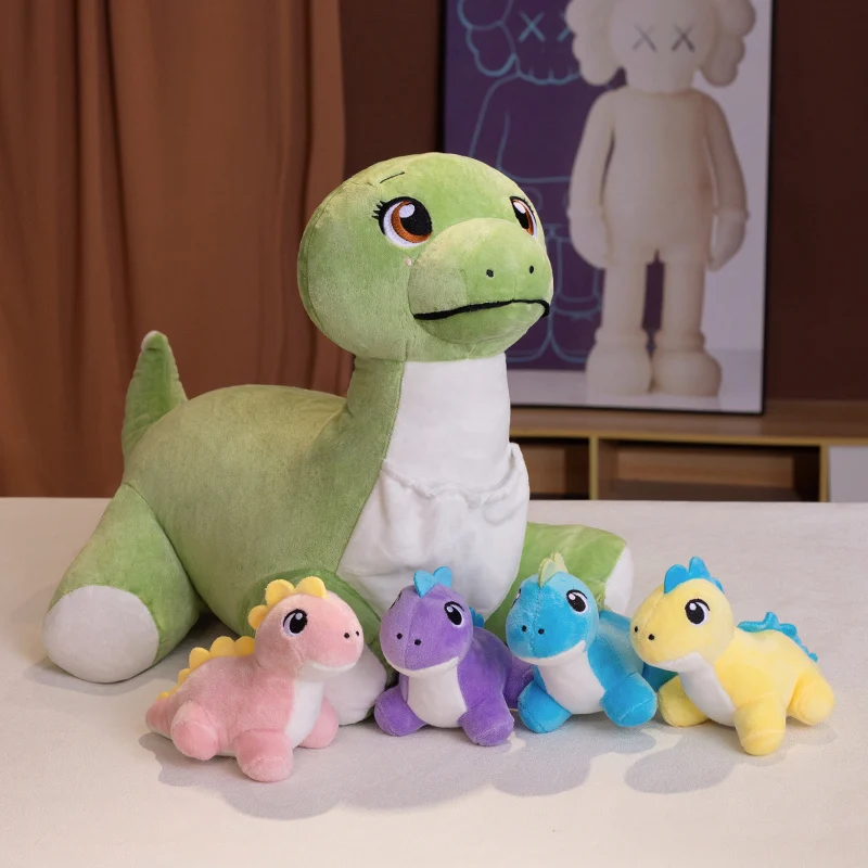 

Милая семейная кукла динозавра, плюшевая игрушка, кавайная семейная кукла с котом, плюшевая игрушка, подвеска в виде животного, декоративные аксессуары, орнамент, подарки