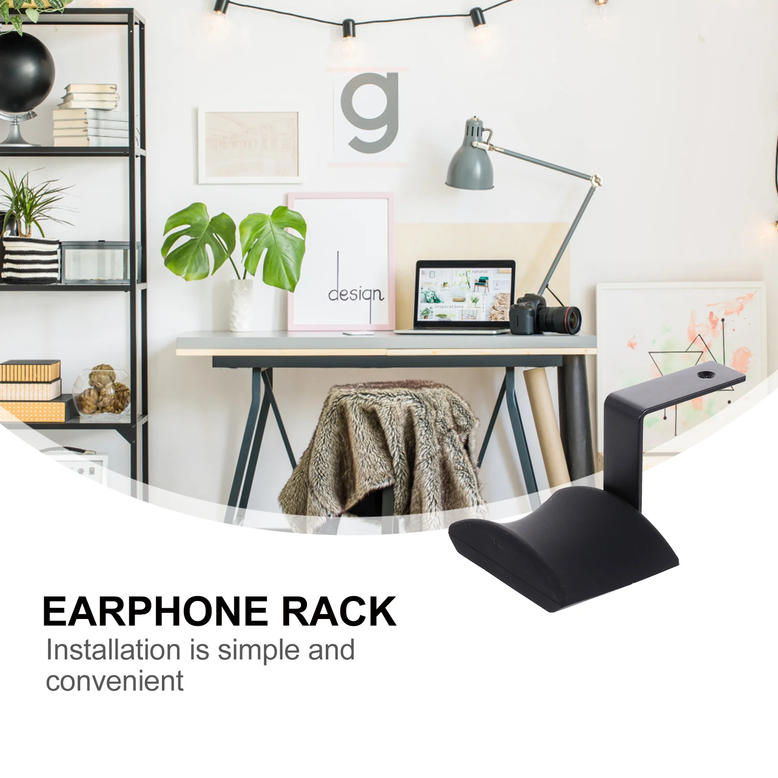 

Headphone Hanger Holder Desk Hook Stand For Pc Gaming Headset Mount Adhesive Tape Silicone Bottom Multiple Colors Computer