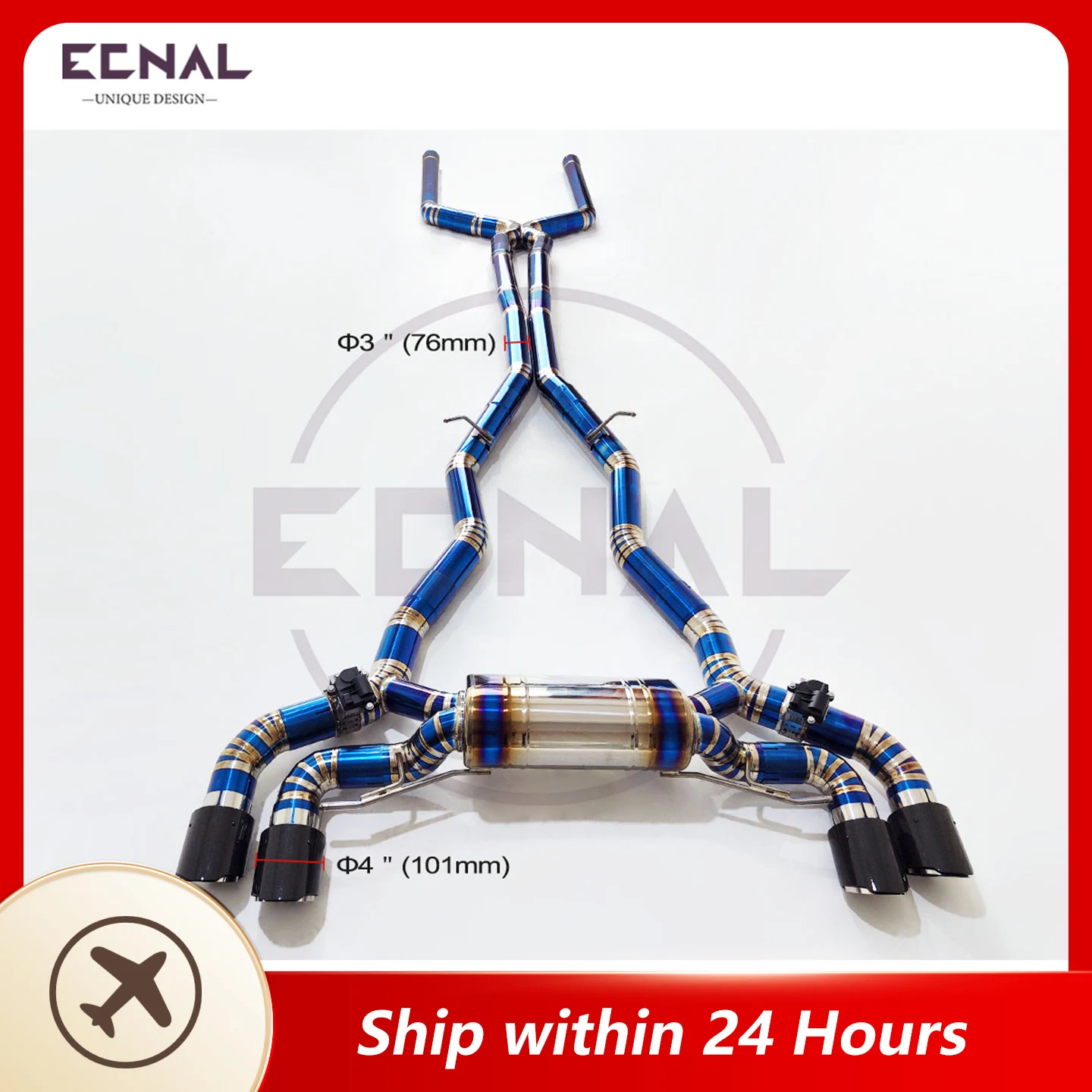 

Ecnal Exhaust Catback with Valve Muffler for BMW F90 M5 4.4T High Quality TC4 Titanium Alloy Car Sport Exhaust Pipe System