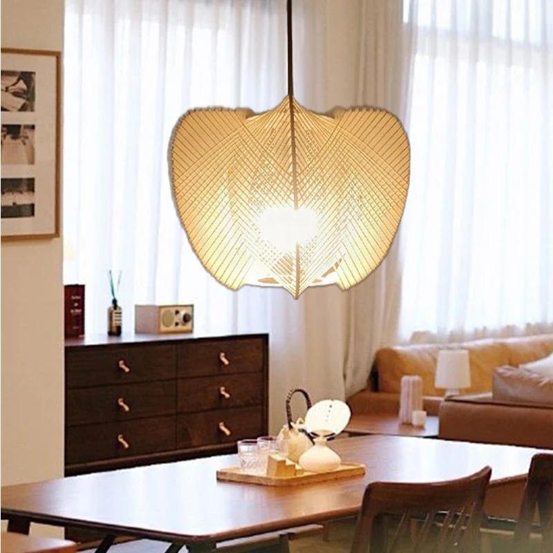 

ZK20 Modern Basswood Cotton Thread Lampshade Interior Decoration Chandelier Bedroom Dining Room Lighting Chandelier E27